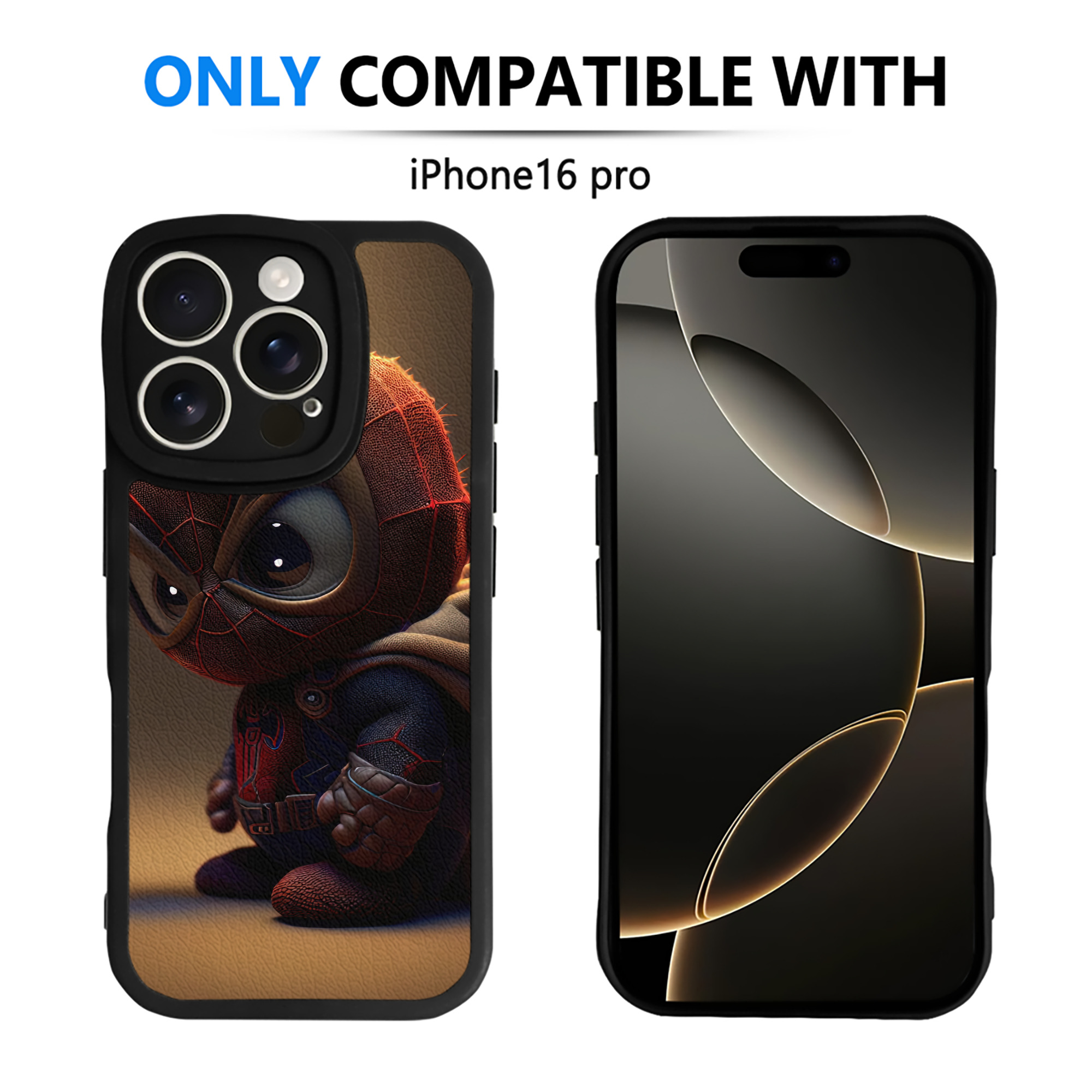 （画像用） Spider Man スパイダーマン 【iPhone 16シリーズ対応】シリコンスマホケース（レザー調） 材質：シリコン